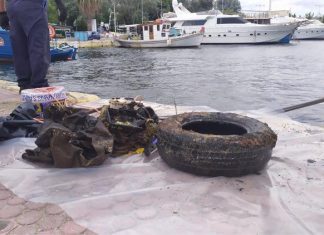 Πάνω από μισό τόνο σκουπίδια ανασύρθηκαν από το βυθό και την παραλία Ελευσίνας