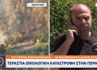Λ. Κοσμόπουλος: Έχουν καεί σπίτια-Ανυπολόγιστη η οικολογική καταστροφή
