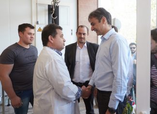 Στα Μέγαρα ο Πρωθυπουργός Κυριάκος Μητσοτάκης