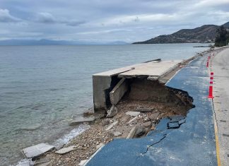 Αποκλεισμός κυκλοφορίας στην παραλία Βαρέας Μεγάρων