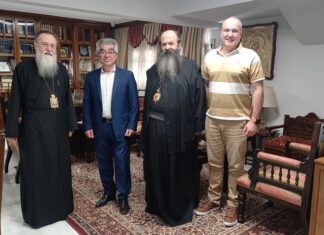 Ο Μητροπολίτης Κορίνθου Διονύσιος στα αποκαλυπτήρια Μνημείου Μικρασιατών στο Μελί
