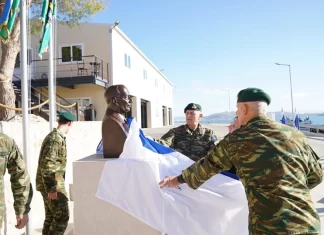 Αποκαλυπτήρια προτομής του υποστράτηγου επί τιμή Ιάκωβου Τσούνη στη Νέα Πέραμο