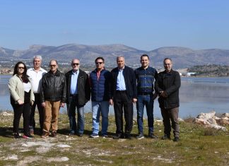Επίσκεψη Γιάννη Σγουρού στα Μέγαρα και στον υγρότοπο του Βουρκαρίου