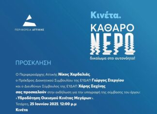 Νερό στην Κινέτα: Υπογράφεται η σύμβαση για την υδροδότηση από τον Περιφερειάρχη Νίκο Χαρδαλιά